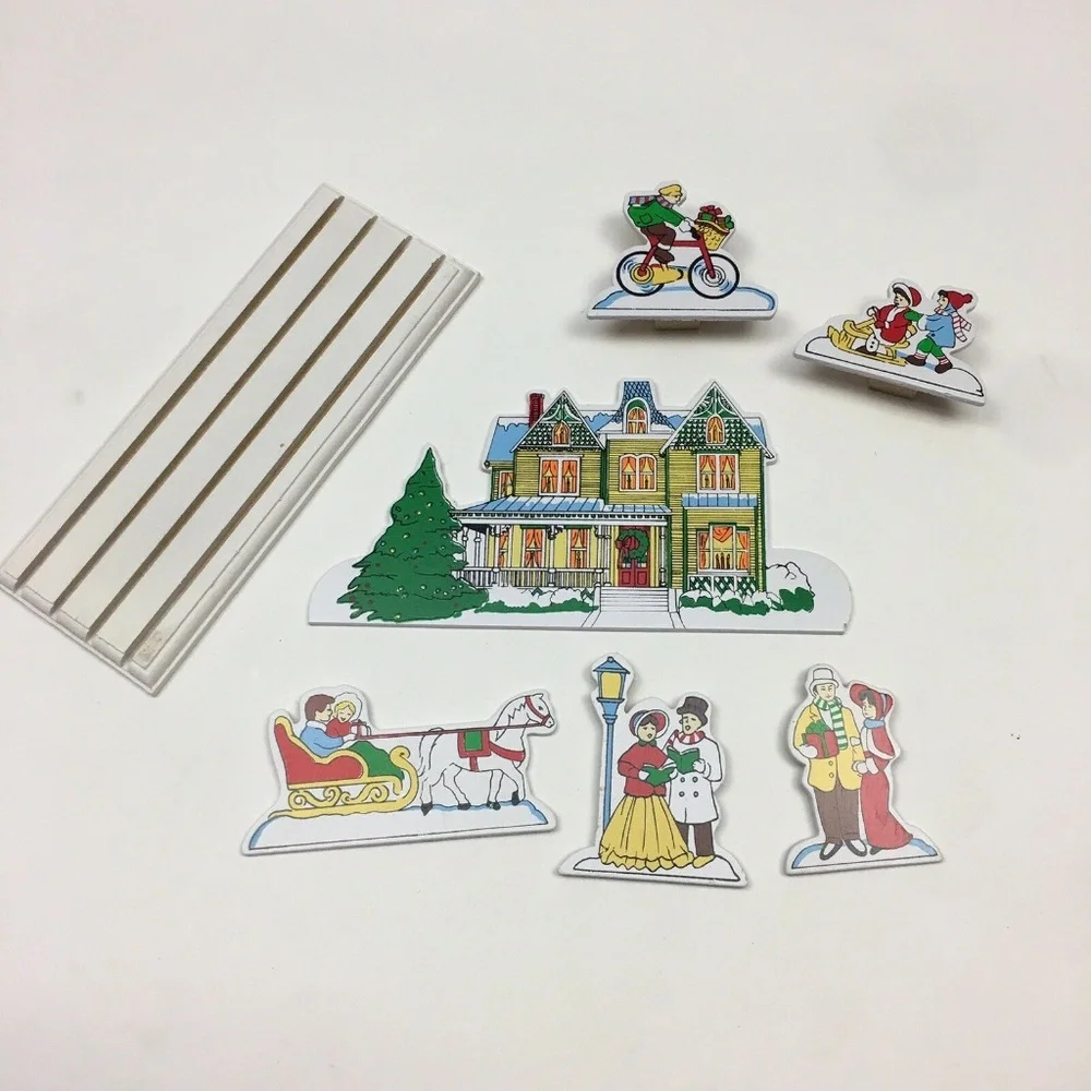 Christmas Holiday Winter Village Wooden Display‎